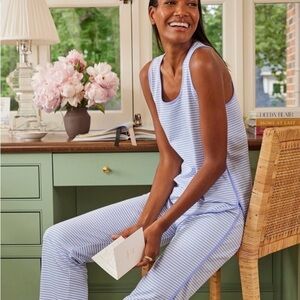 NWOT Lake Pima Cotton Tank-Long Set in Atlantic